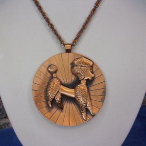 Bell Trading Post Copper Poodle Pendant Necklace